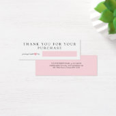 Roze hart verpakt met liefde Dank u Mini Visitekaartjes (Bureau)