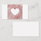 Roze hart visitekaartje (Voorkant / Achterkant)