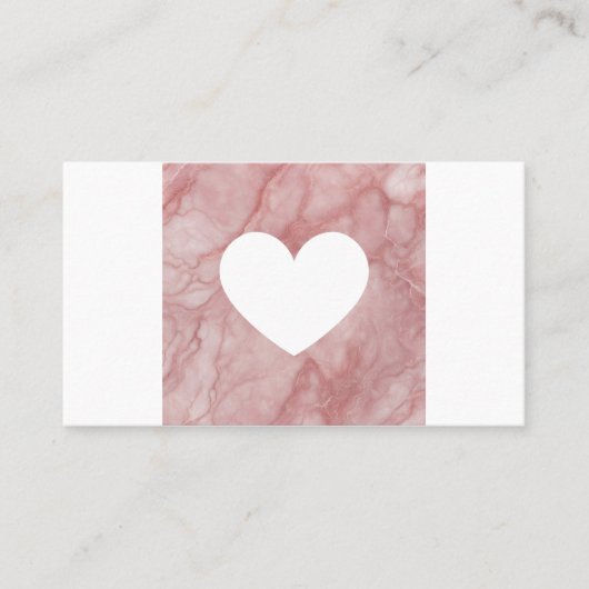 Roze hart visitekaartje (Voorkant)