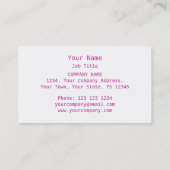 Roze hart visitekaartje wit (Achterkant)