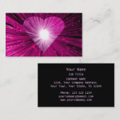 Roze Hart visitekaartje zwart (Voorkant / Achterkant)