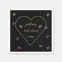 Roze Hart Vlinder meisje baby shower 