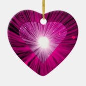 Roze hart voor sierdoeleinden keramisch ornament (Voorkant)