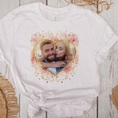 Roze Hart Vorm Foto Lijst Valentijnsdag T-shirt