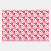 Roze Hart Vorm Jigsaw Puzzle Inpakpapier Vel (Voorkant 3)