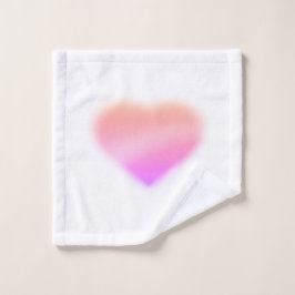 roze hart washandje