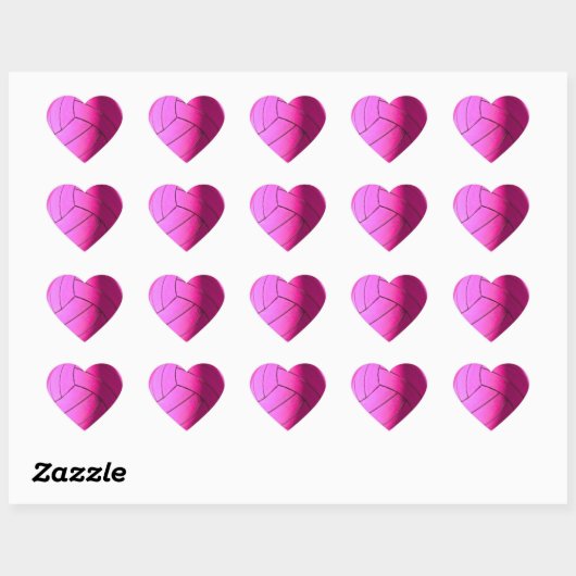 Roze Hart Water Polo Sticker (Vel)