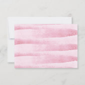 Roze Hart Waterverf bruiloft RSVP Kaart (Achterkant)