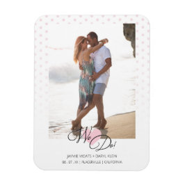 Roze hart We citeren pooldots foto bruiloft Magneet