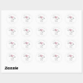 Roze hart We citeren weddenschapszanger Handleidin Ronde Sticker (Vel)