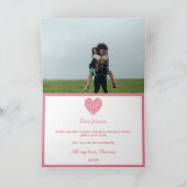 Roze Hart Wees Mijn Valentijn Valentijnsdag Feestdagen Kaart (Binnen)