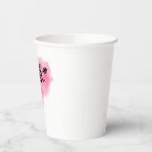 Roze hart wolk papieren bekers (Links)