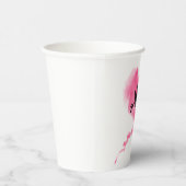 Roze hart wolk papieren bekers (Rechts)