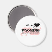 Roze Hart Wyoming Magneet (Voorkant / Achterkant)