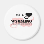 Roze Hart Wyoming Magneet (Voorkant)