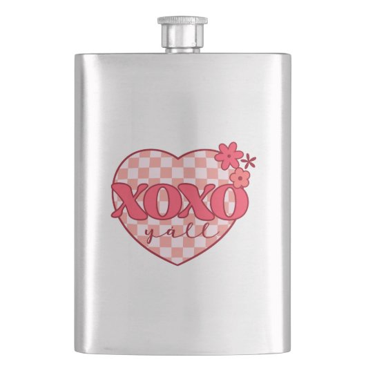 Roze hart Xoxo Hugs en Kisses Flacon (Voorkant)