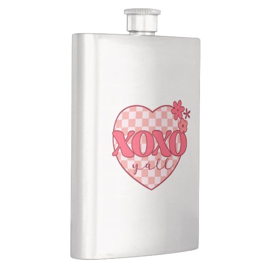 Roze hart Xoxo Hugs en Kisses Flacon (Rechts)