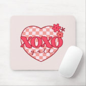 Roze hart Xoxo Hugs en Kisses Muismat (Met muis)