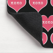 Roze Hart XOXO Mousepad Muismat (Hoek)