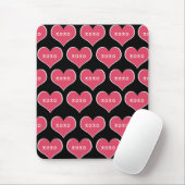 Roze Hart XOXO Mousepad Muismat (Met muis)
