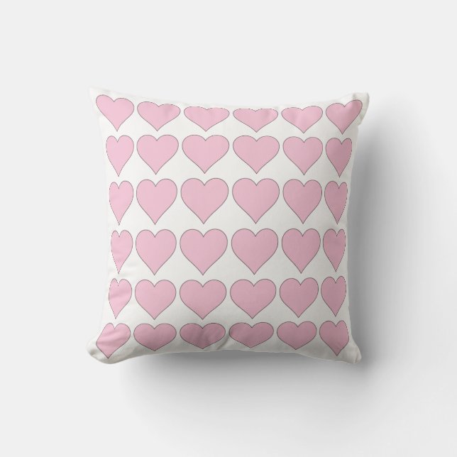 Roze hart Zesendertig Kussen (Voorkant)