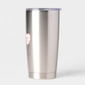 Roze hart zonnebril geïsoleerde drinkbeker (Links)