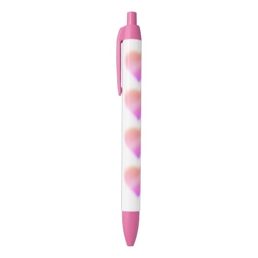 roze hart zwarte inkt pen (Top (Verticaal))