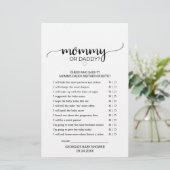 Roze hart | Zwarte kalligrafie mama of papa Game (Staand voorkant)