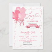 Roze hartballon Vrijgezellenfeest Kaart (Voorkant)