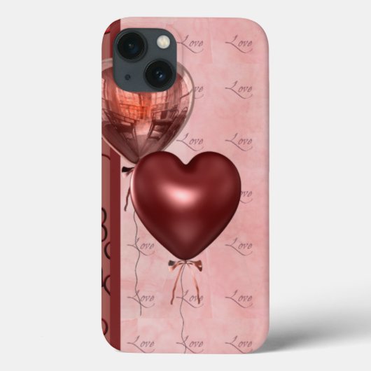 Roze hartballonnen en liefde Case-Mate iPhone case (Achterkant)