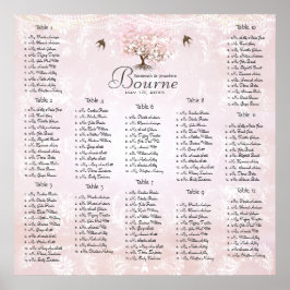 Roze Hartblad Boom Poster