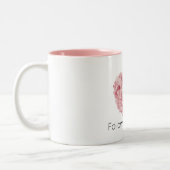 Roze Hartbloem Tweekleurige Koffiemok (Links)