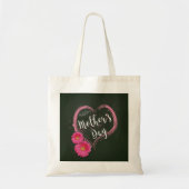 Roze hartbloemen Moederdag - BegrotingsTas Tote Bag (Voorkant)