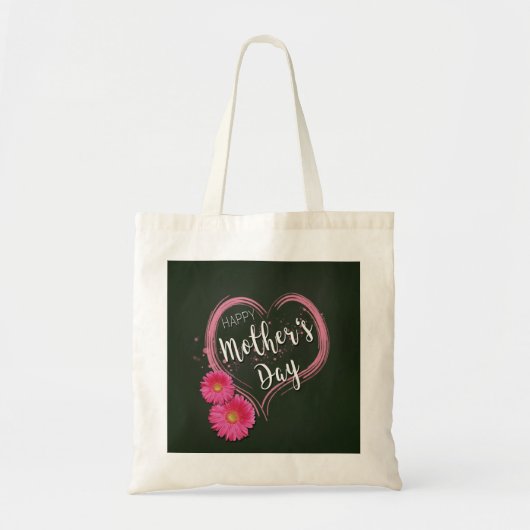 Roze hartbloemen Moederdag - BegrotingsTas Tote Bag (Voorkant)