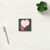 Roze hartbloemen - Post-it® notes (Kantoor)