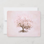 Roze Hartboom Trouw Save the Date (Achterkant)