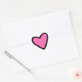 Roze hartcirkel Stickers (Envelop)