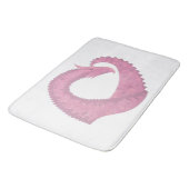 Roze hartdraak op wit badmat (Gekanteld)