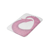 Roze hartdraak op wit badmat (Gekanteld)