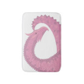 Roze hartdraak op wit badmat (Voorkant Verticaal)