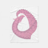 Roze hartdraak op wit fleece deken (Voorkant)