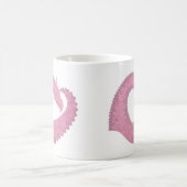 Roze hartdraak op wit koffiemok (Center)