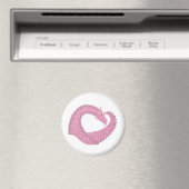 Roze hartdraak op wit magneet (Insitu (Vaatwasser))