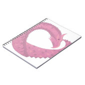Roze hartdraak op wit notitieboek (Linkerzijde)