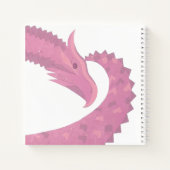 Roze hartdraak op wit notitieboek (Achterkant)