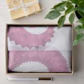 Roze hartdraak op wit tissuepapier (Geschenk)
