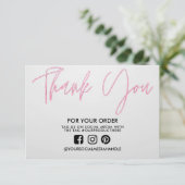 Roze Hartelijk dank Aangepaste media invoegen (Staand voorkant)