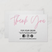 Roze Hartelijk dank Aangepaste media invoegen (Voorkant / Achterkant)