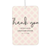 Roze Hartelijk dank Rijden door Baby shower voor h