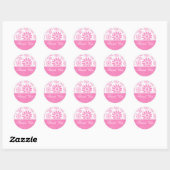 Roze Hartelijk dank Stickers (Vel)